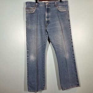 VTG Levi 517 Bootcut Jeans Men's 40x32 Light Wash Blue Denim Y2K Western Rodeo